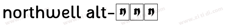 northwell alt字体转换